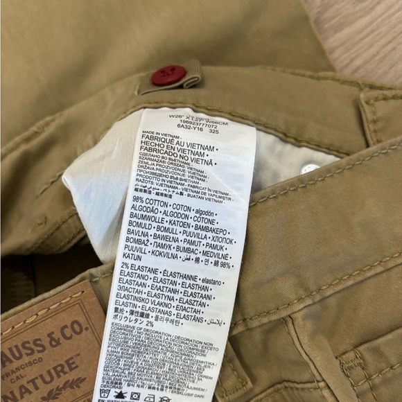 Levi's Boys' Slim Straight Pants - Khaki/Tan - Picture 6 of 6